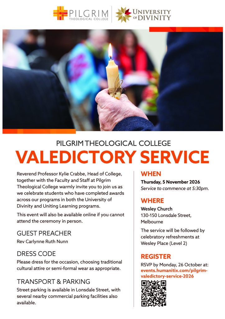 PILGRIM Valedictory print flyer PILGRIM Valedictory print flyer - Valedictory 2026
